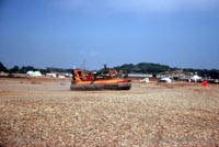 Fully loaded, travelling across the beach